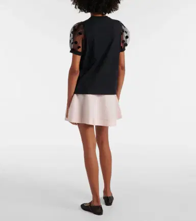 Nina Ricci Polka dot tulle and jersey T-shirt | Thumbnail 2