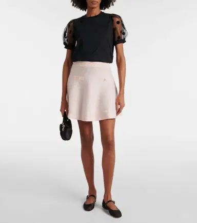 Nina Ricci Polka dot tulle and jersey T-shirt | Thumbnail 5