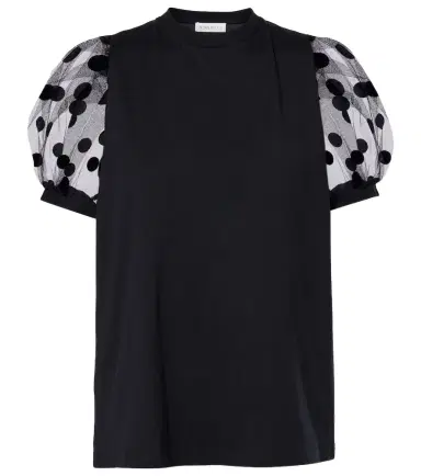 Nina Ricci Polka dot tulle and jersey T-shirt | Thumbnail 1