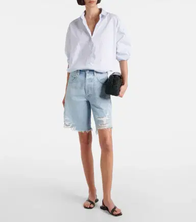 Citizens of Humanity Ayla distressed denim shorts | Thumbnail 3