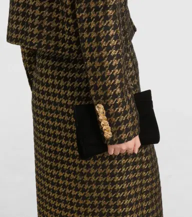 Nina Ricci Houndstooth lamé tweed jacket | Thumbnail 2