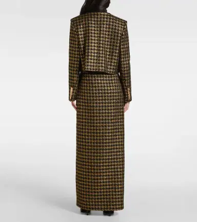 Nina Ricci Houndstooth lamé tweed jacket | Thumbnail 3