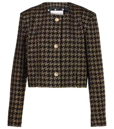 Nina Ricci Houndstooth lamé tweed jacket | Thumbnail 1