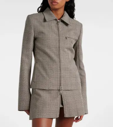Courreges Courrèges Prince of Wales check wool-blend jacket | Thumbnail 2