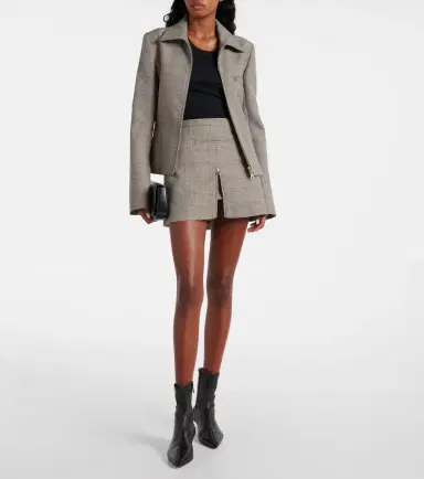 Courreges Courrèges Prince of Wales check wool-blend jacket | Thumbnail 5