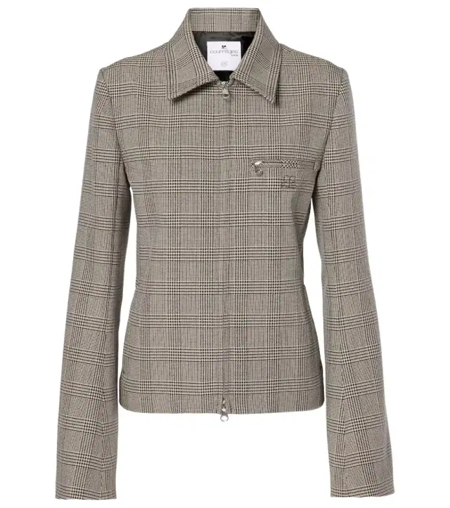 Courreges Courrèges Prince of Wales check wool-blend jacket