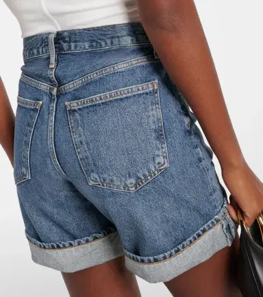 AGOLDE Dame high-rise denim shorts | Thumbnail 4