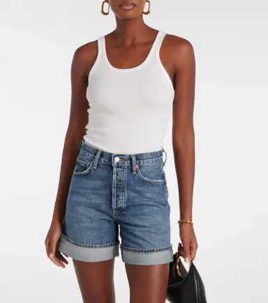 AGOLDE Dame high-rise denim shorts | Thumbnail 5