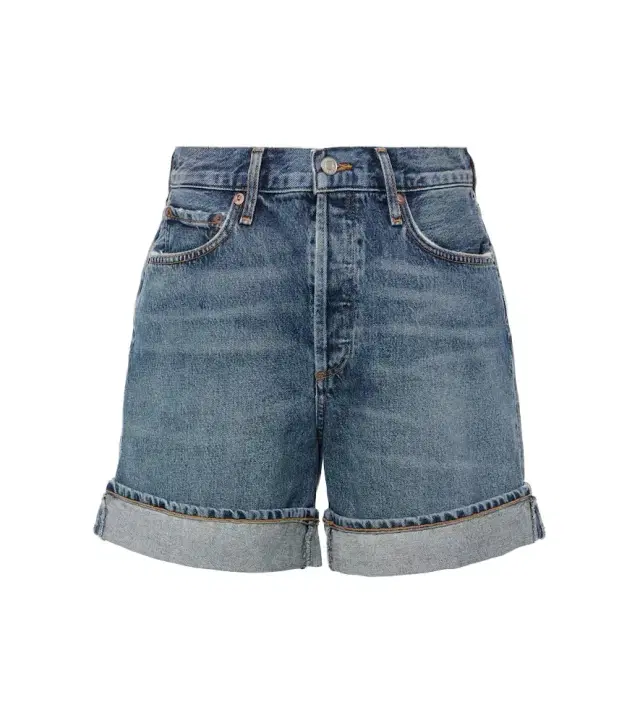 AGOLDE Dame high-rise denim shorts