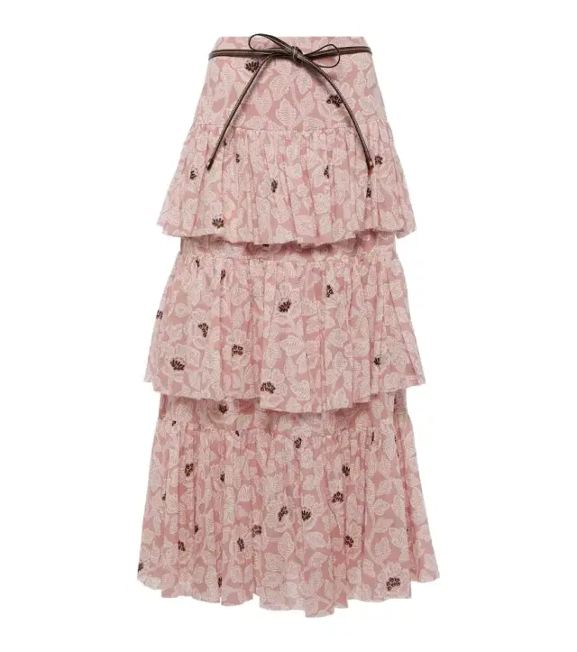 Zimmermann Ottie floral midi skirt