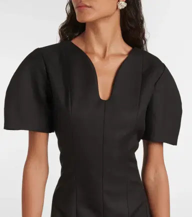 Nina Ricci Wool gabardine midi dress | Thumbnail 2