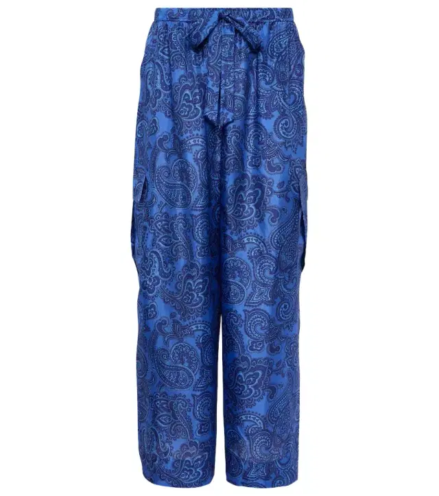 Zimmermann Ottie paisley silk habotai wide-leg pants