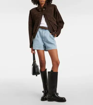 Agolde Becker denim shorts | Thumbnail 6