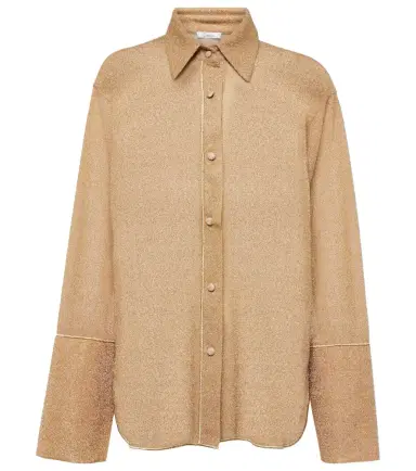 Oséree Oséree Lumière lamé shirt | Thumbnail 1 Oséree Oséree Lumière lamé shirt | Thumbnail 1