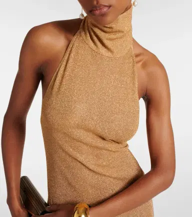 Oseree Oséree Lumière metallic maxi dress | Thumbnail 2