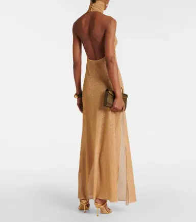 Oseree Oséree Lumière metallic maxi dress | Thumbnail 5