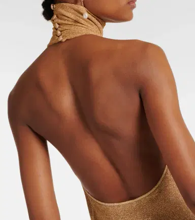 Oseree Oséree Lumière metallic maxi dress | Thumbnail 6