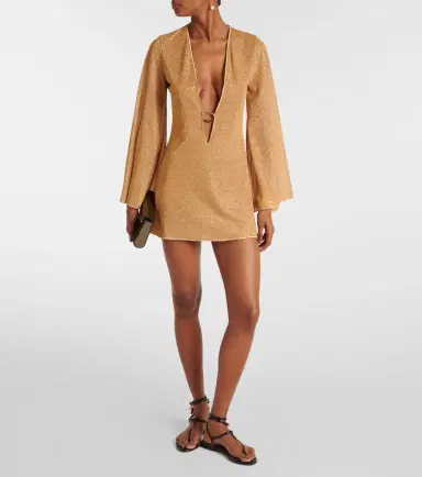 Oséree Oséree Lumière metallic minidress | Thumbnail 4 Oséree Oséree Lumière metallic minidress | Thumbnail 4
