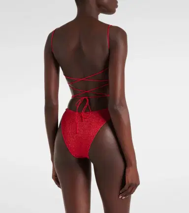 Oseree Oséree Lumière Square lamé swimsuit | Thumbnail 2