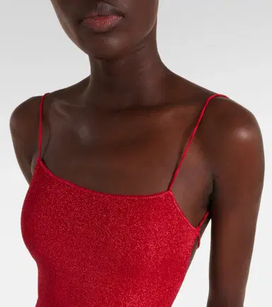 Oseree Oséree Lumière Square lamé swimsuit | Thumbnail 3