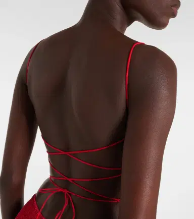 Oseree Oséree Lumière Square lamé swimsuit | Thumbnail 4