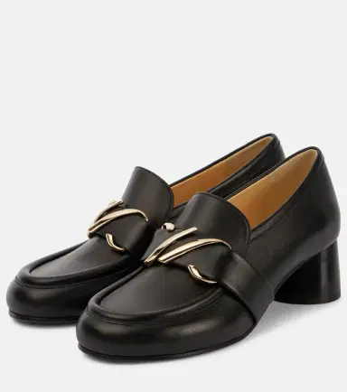 Proenza Schouler Monogram leather loafer pumps | Thumbnail 4