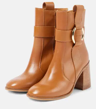 See By Chloé See By Chloé New Ring 80 leather ankle boots | Thumbnail 4 See By Chloé See By Chloé New Ring 80 leather ankle boots | Thumbnail 4