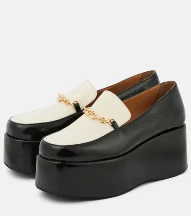 Ganni Faux leather platform loafers | Thumbnail 3