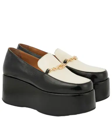 Ganni Faux leather platform loafers | Thumbnail 1