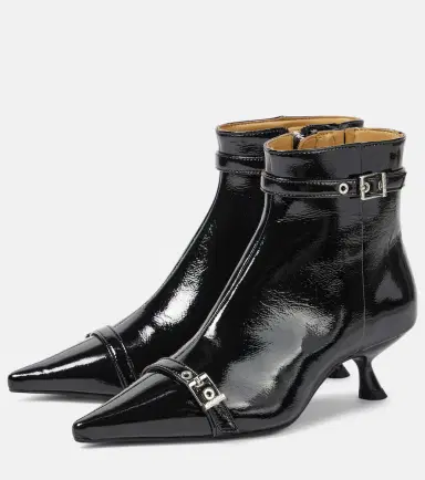Ganni Eyelets faux leather ankle boots | Thumbnail 2