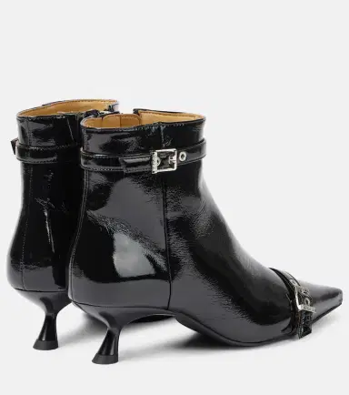 Ganni Eyelets faux leather ankle boots | Thumbnail 3