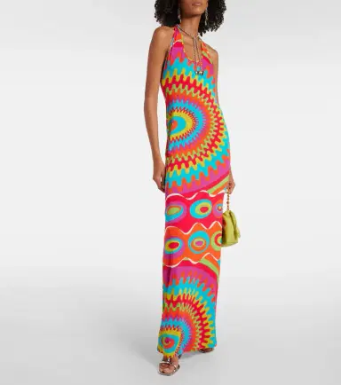 PUCCI Bersaglio halterneck jersey maxi dress | Thumbnail 3