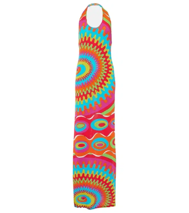 Bersaglio halterneck jersey maxi dress