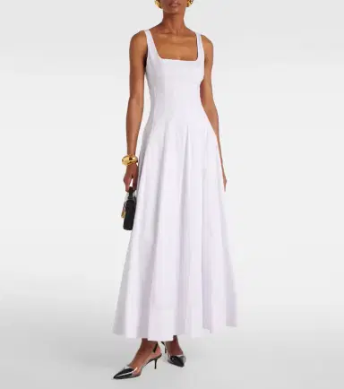 Staud Wells cotton poplin maxi dress | Thumbnail 6