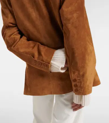 Staud Corrine single-breasted suede jacket | Thumbnail 2