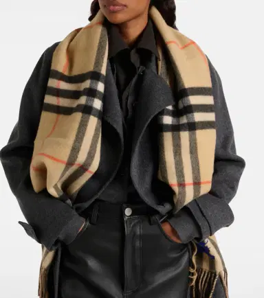 Burberry Check EKD cashmere scarf | Thumbnail 5