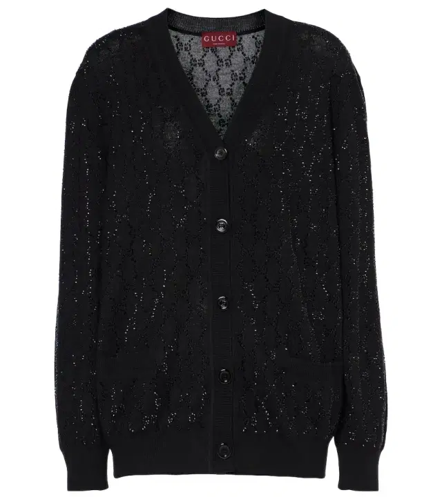 GG Crystal wool cardigan