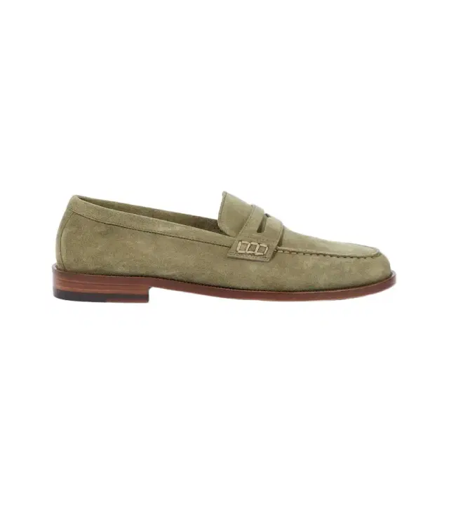 Manolo Blahnik Perry suede penny loafers