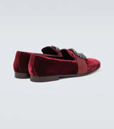 Manolo Blahnik Carlton embellished velvet loafers | Thumbnail 5