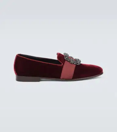Manolo Blahnik Carlton embellished velvet loafers | Thumbnail 6