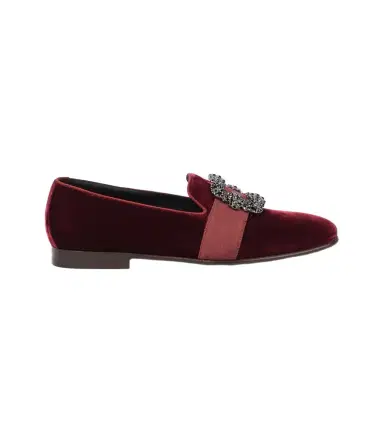 Manolo Blahnik Carlton embellished velvet loafers | Thumbnail 1