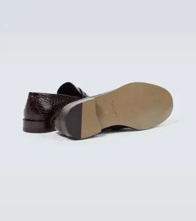 Manolo Blahnik Perry croc-effect leather penny loafers | Thumbnail 6