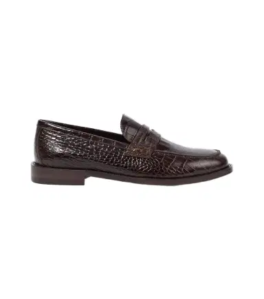 Manolo Blahnik Perry croc-effect leather penny loafers | Thumbnail 1