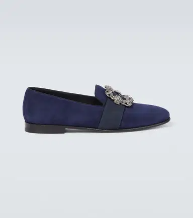 Manolo Blahnik Carlton embellished suede loafers | Thumbnail 2 Manolo Blahnik Carlton embellished suede loafers | Thumbnail 2