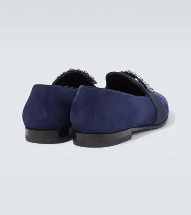 Manolo Blahnik Carlton embellished suede loafers | Thumbnail 3 Manolo Blahnik Carlton embellished suede loafers | Thumbnail 3
