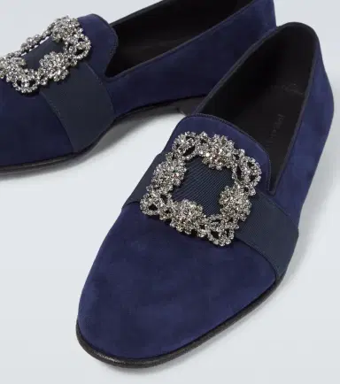 Manolo Blahnik Carlton embellished suede loafers | Thumbnail 4 Manolo Blahnik Carlton embellished suede loafers | Thumbnail 4