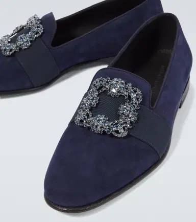 Manolo Blahnik Carlton embellished suede loafers | Thumbnail 2 Manolo Blahnik Carlton embellished suede loafers | Thumbnail 2