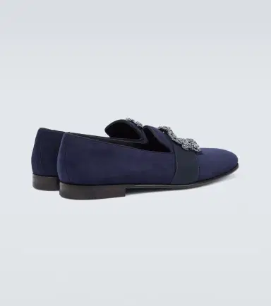 Manolo Blahnik Carlton embellished suede loafers | Thumbnail 3 Manolo Blahnik Carlton embellished suede loafers | Thumbnail 3