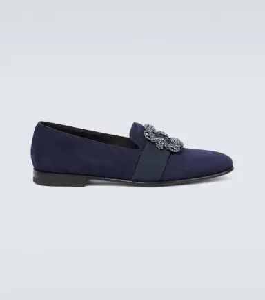 Manolo Blahnik Carlton embellished suede loafers | Thumbnail 6 Manolo Blahnik Carlton embellished suede loafers | Thumbnail 6
