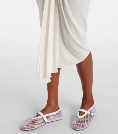 Alaïa Alaïa Draped asymmetric midi skirt | Thumbnail 2